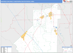 Hanford-Corcoran Metro Area Digital Map Basic Style